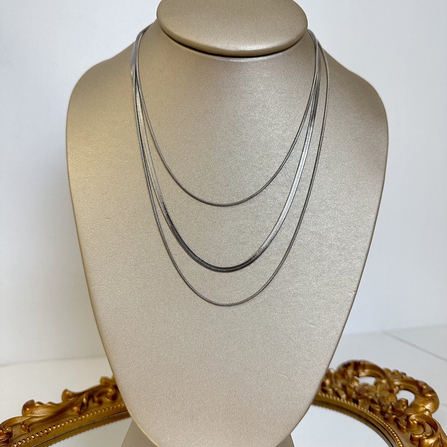 3 in 1 silver necklace