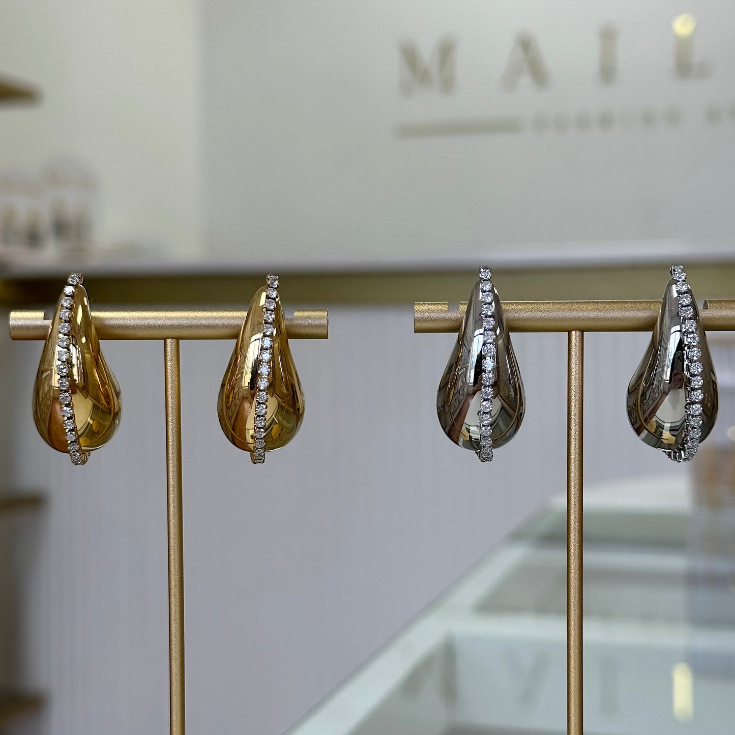 Drop with zirconia Earrings