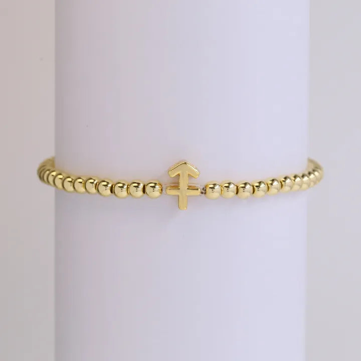 Zodiac sign gold bracelet