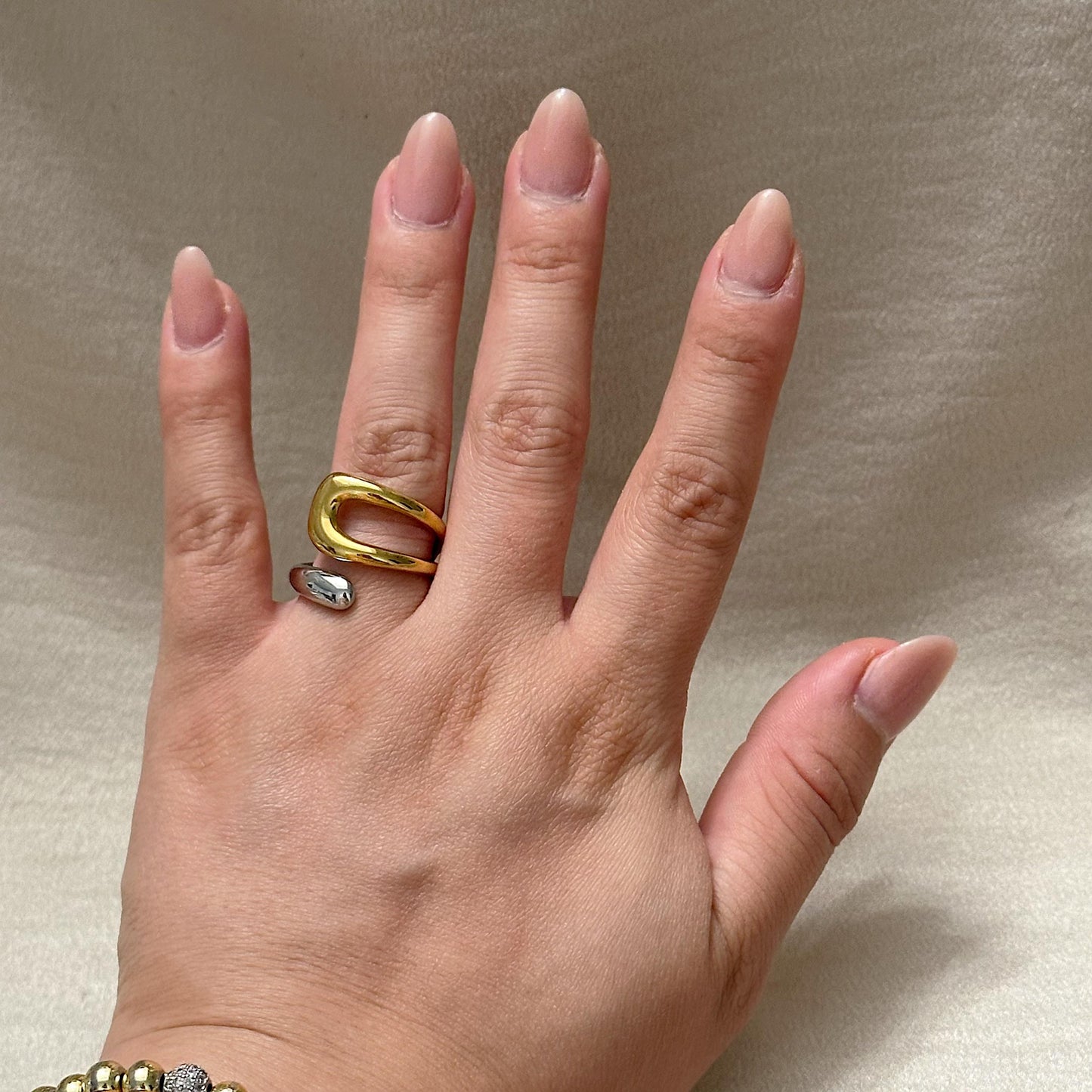 Elodie two tone Adjustable ring