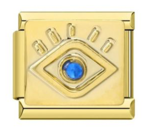 Blue eye gold Italian charm