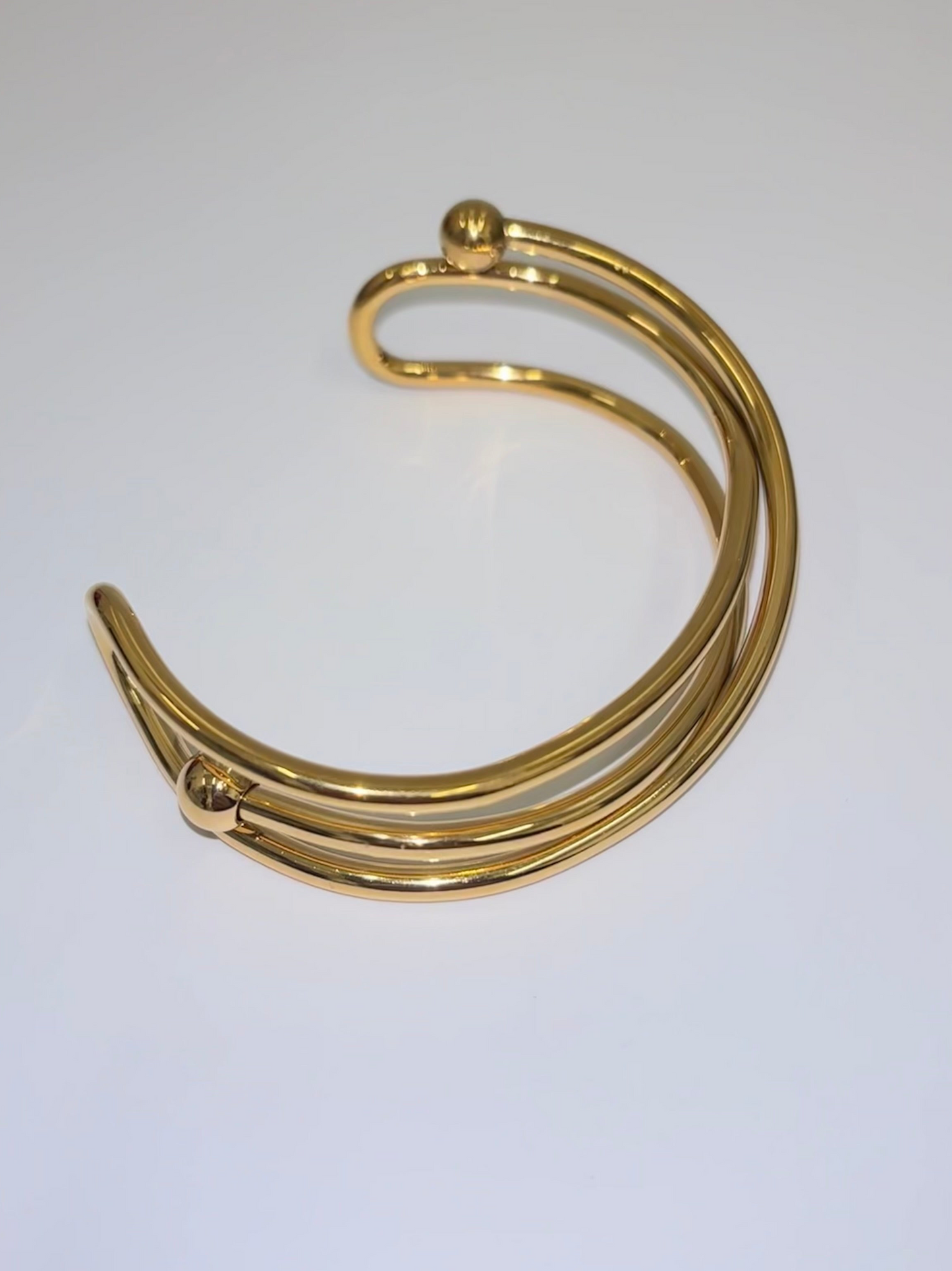 Gold open wrap bracelet