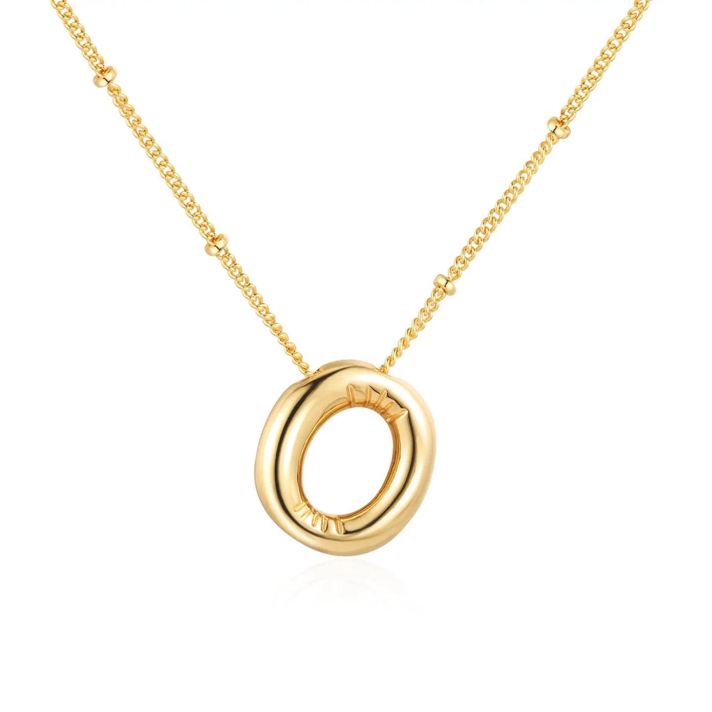 Balloon Gold initial necklace