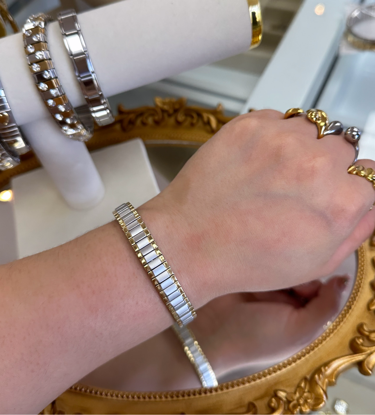 Cindy two tone Matte Bracelet
