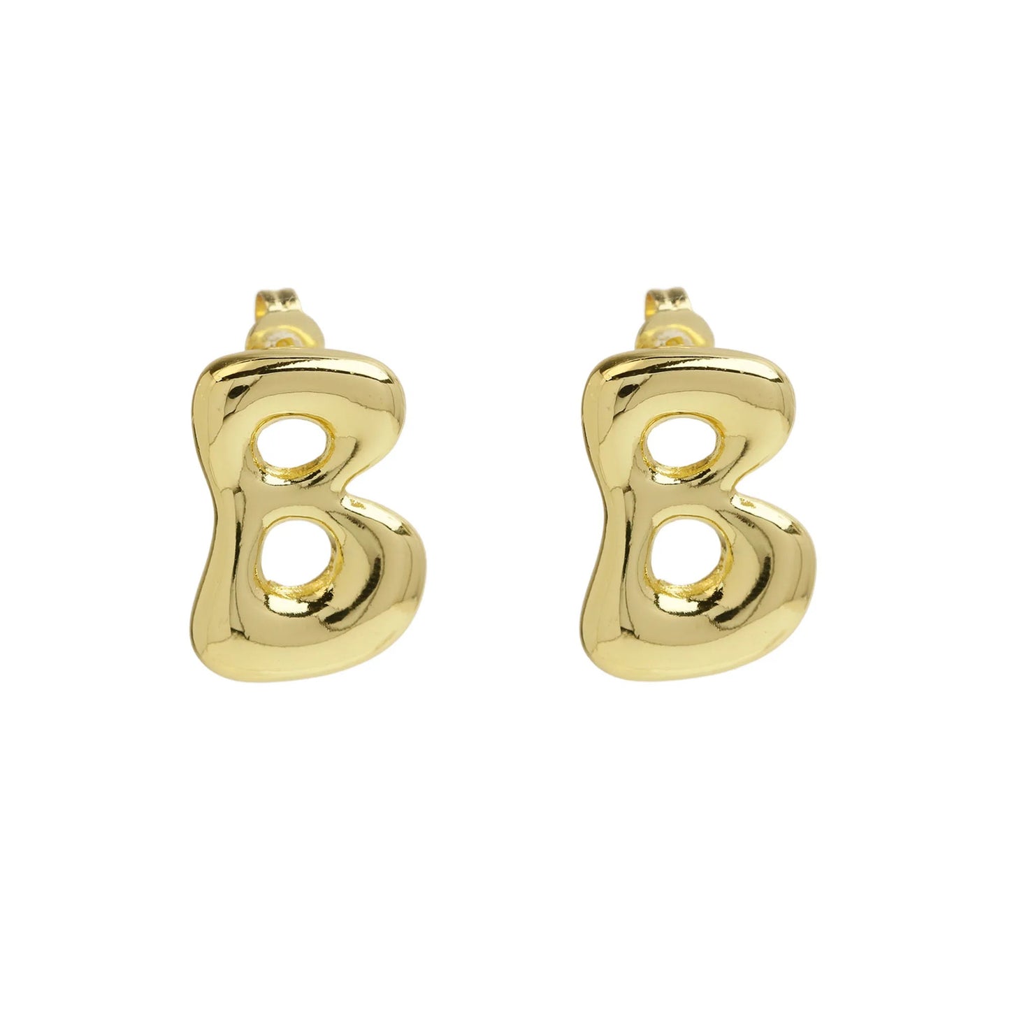 Groovy initial gold Earrings