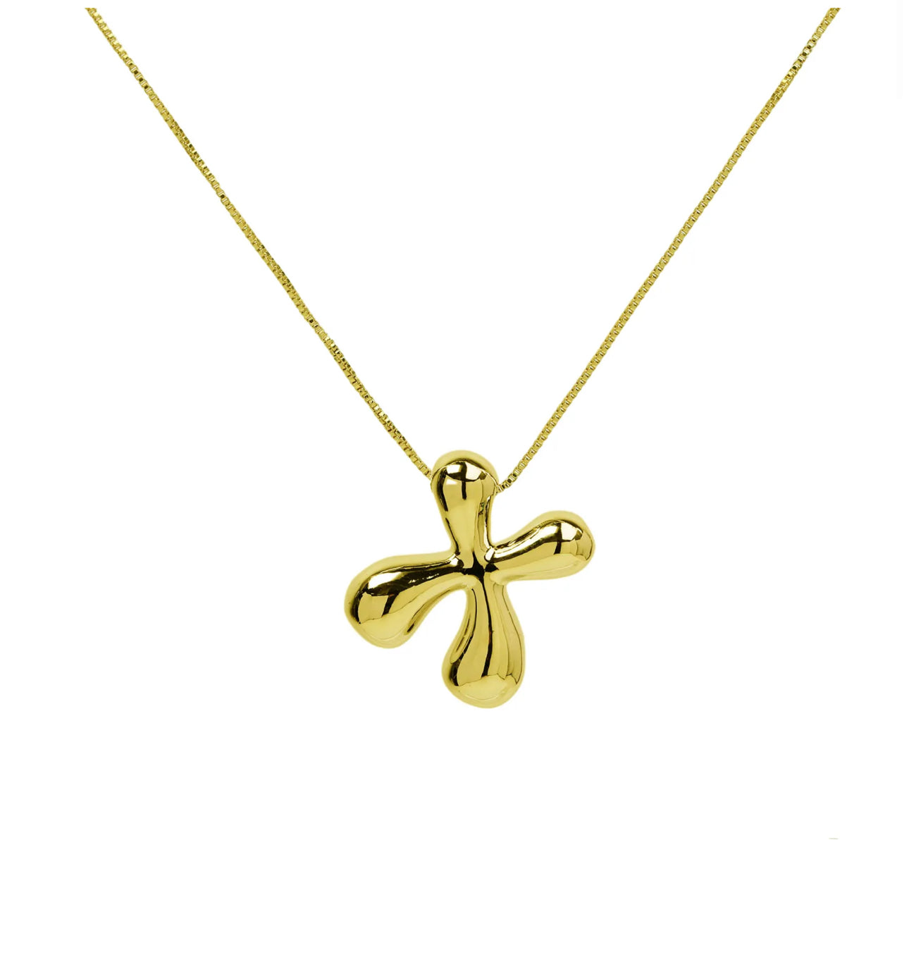 Groovy initial letter necklace GOLD