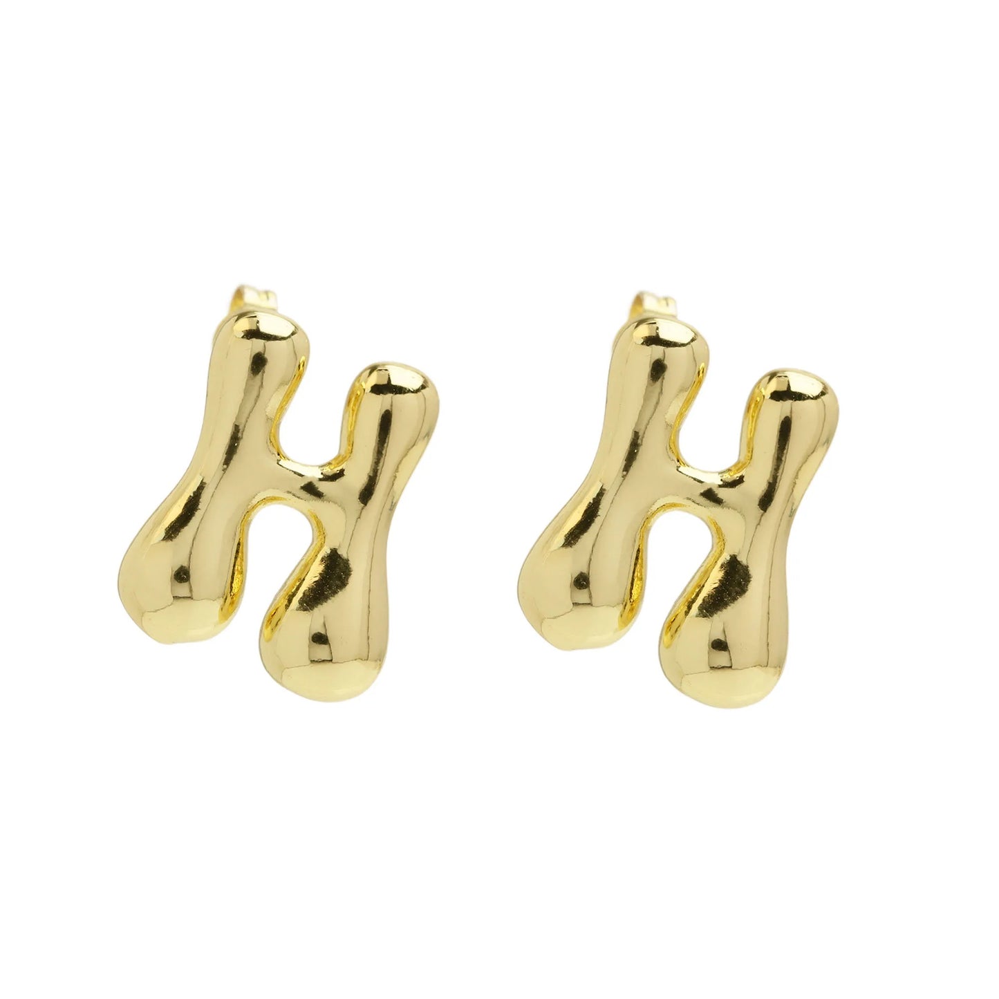 Groovy initial gold Earrings