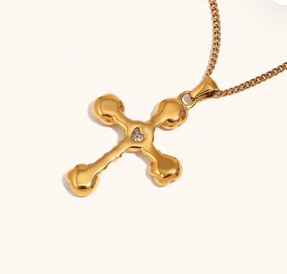 rose cross necklace