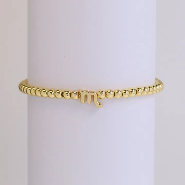 Zodiac sign gold bracelet