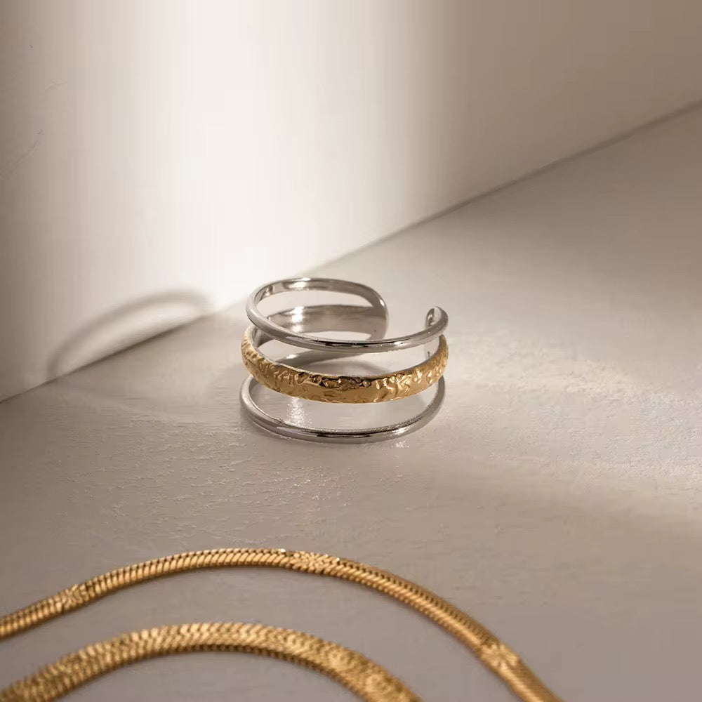 Florence two tone adjustable ring