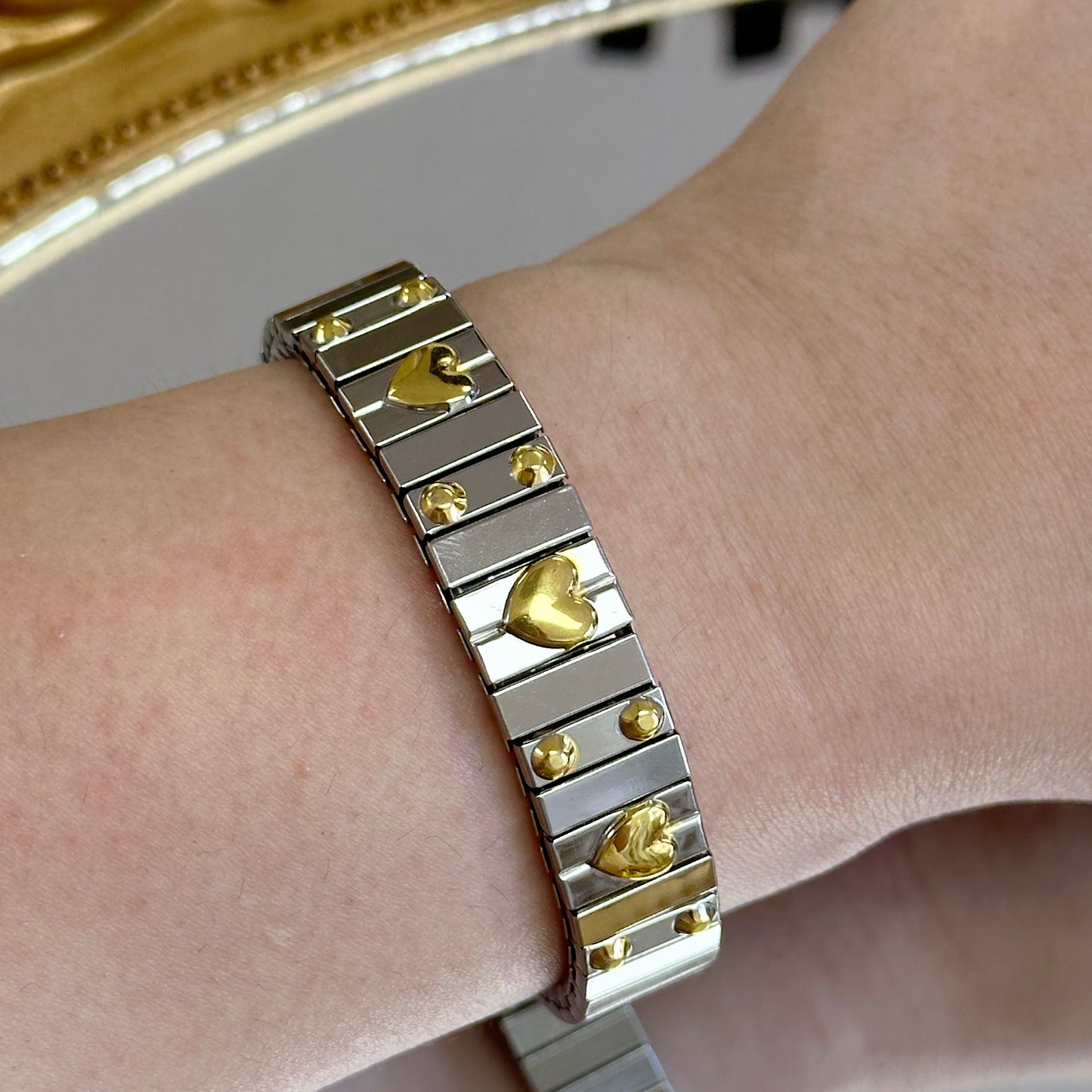 Heart Paris two tone Bracelet