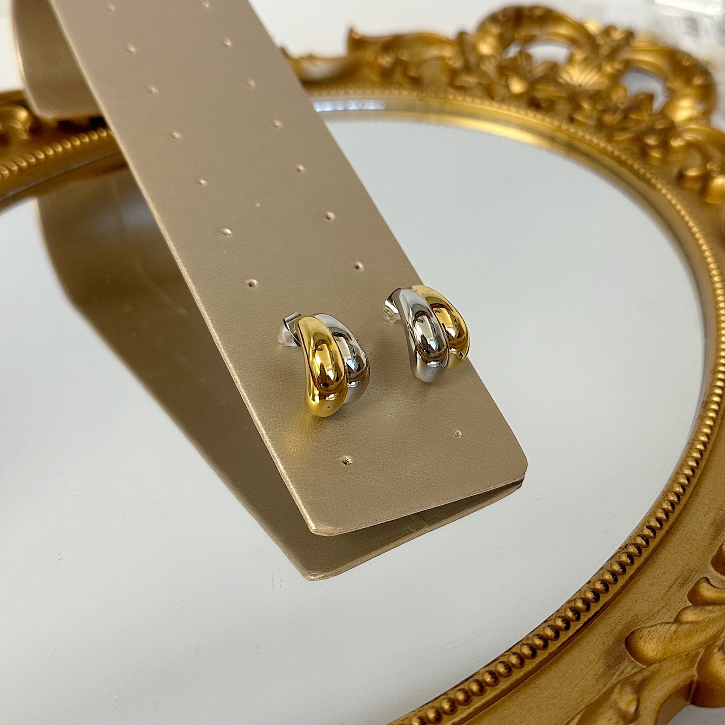 Milany two tone earrings