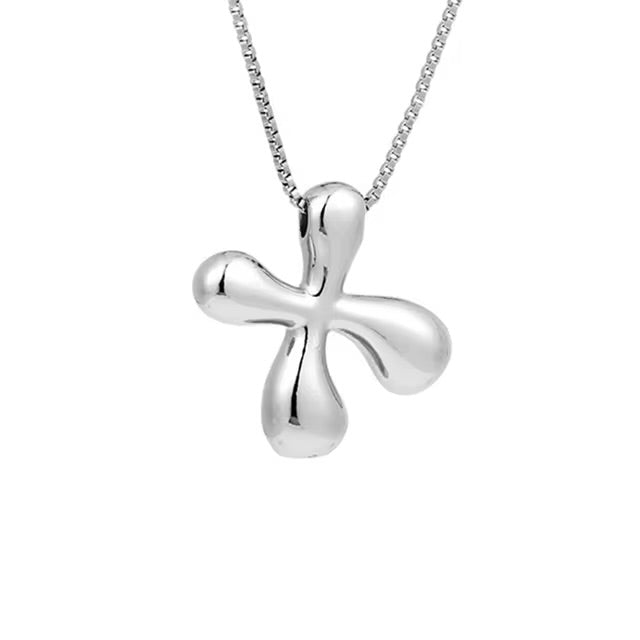Groovy initial letter necklace SILVER