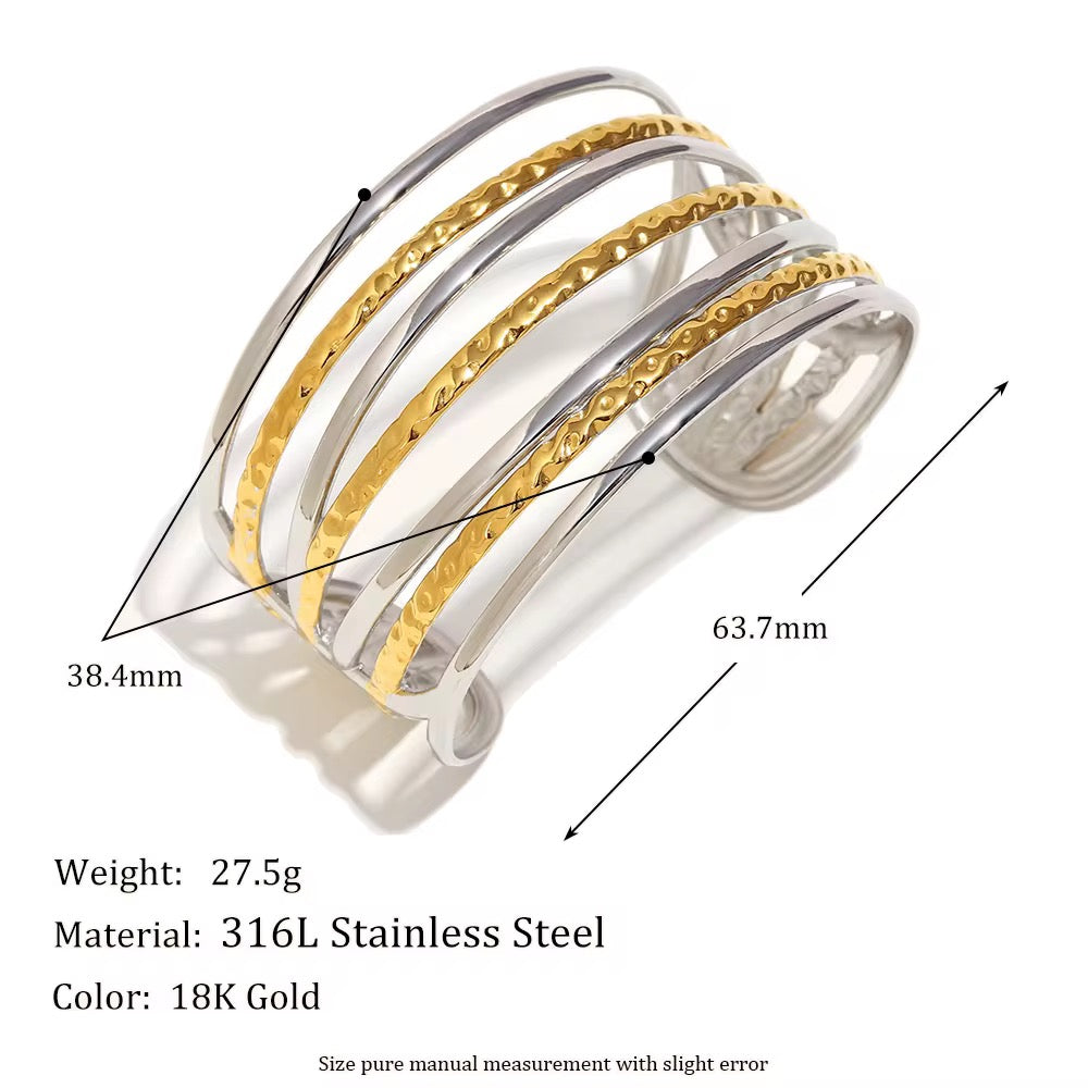 Layered harmony bracelet cuff