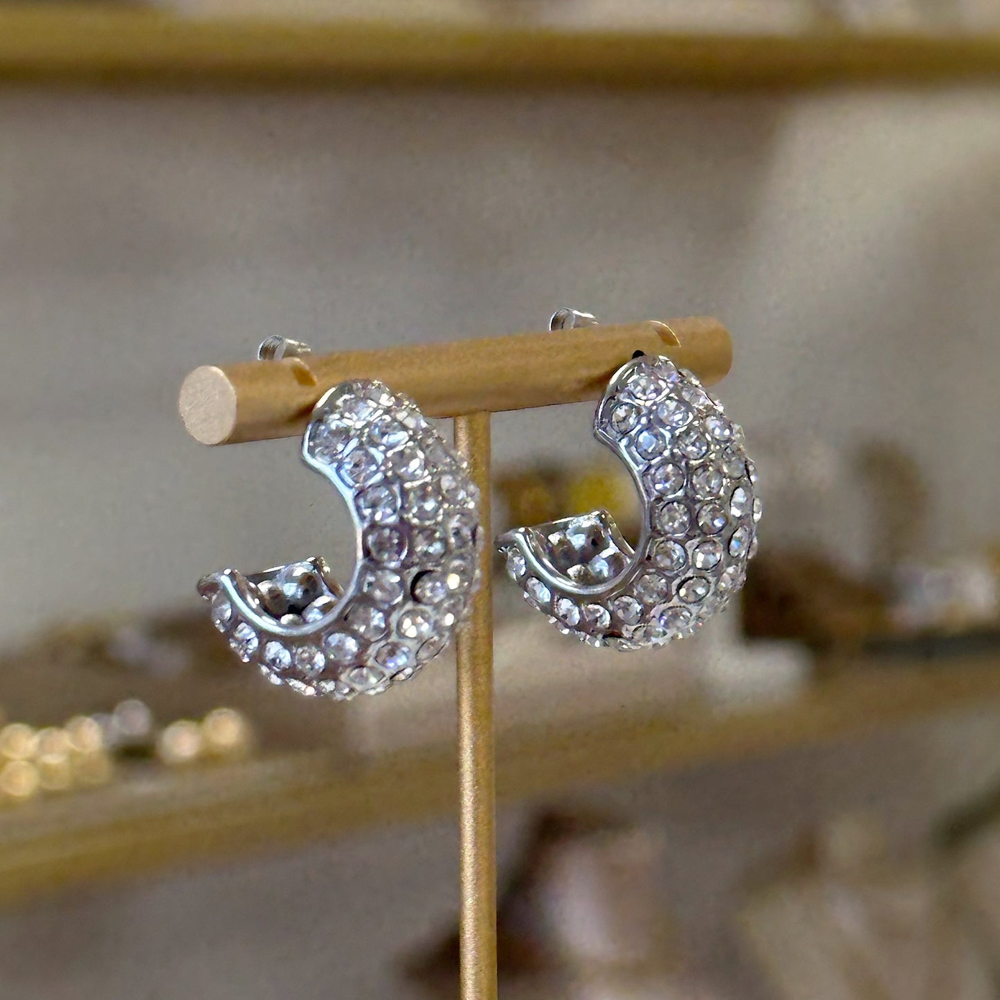 Bella gold zirconia earrings