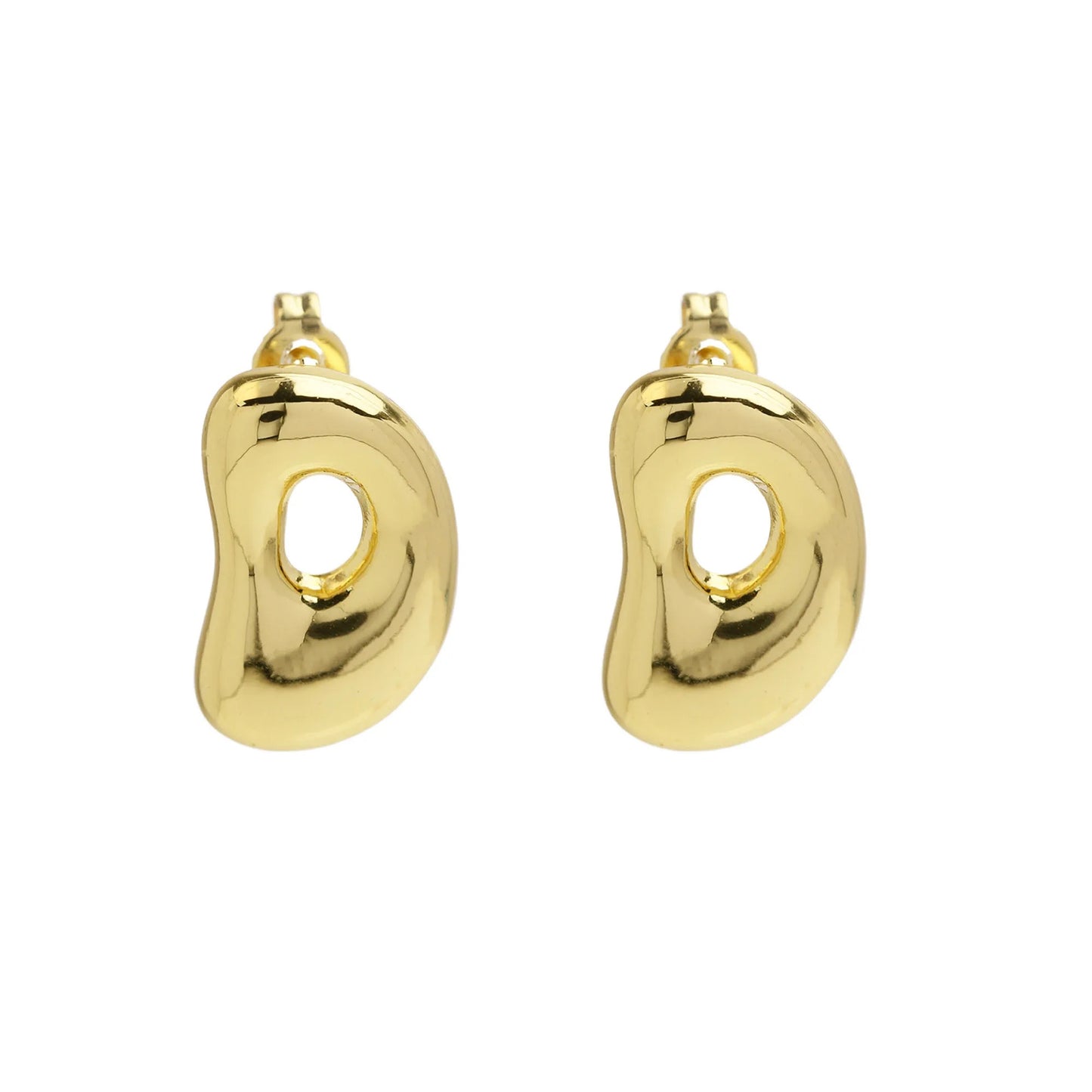 Groovy initial gold Earrings