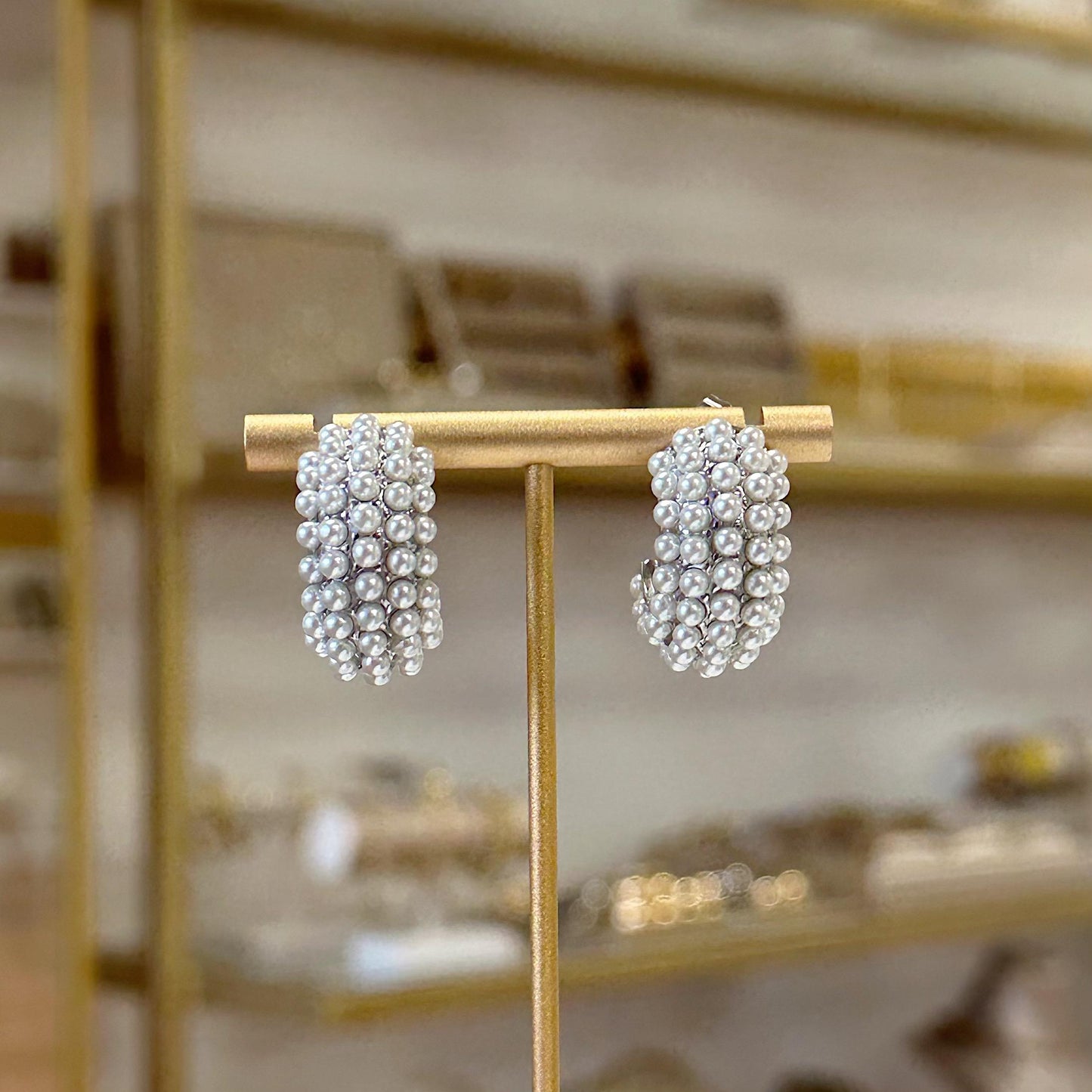 Gabriella pearl earrings GOLD&SILVER