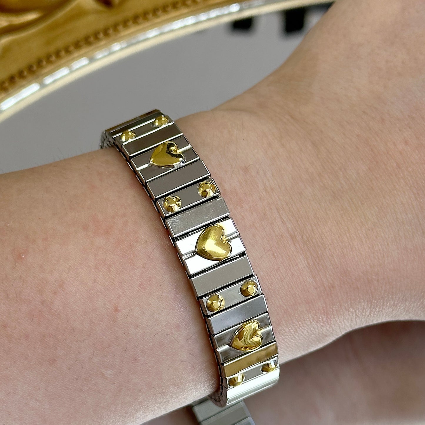 Heart Paris two tone Bracelet