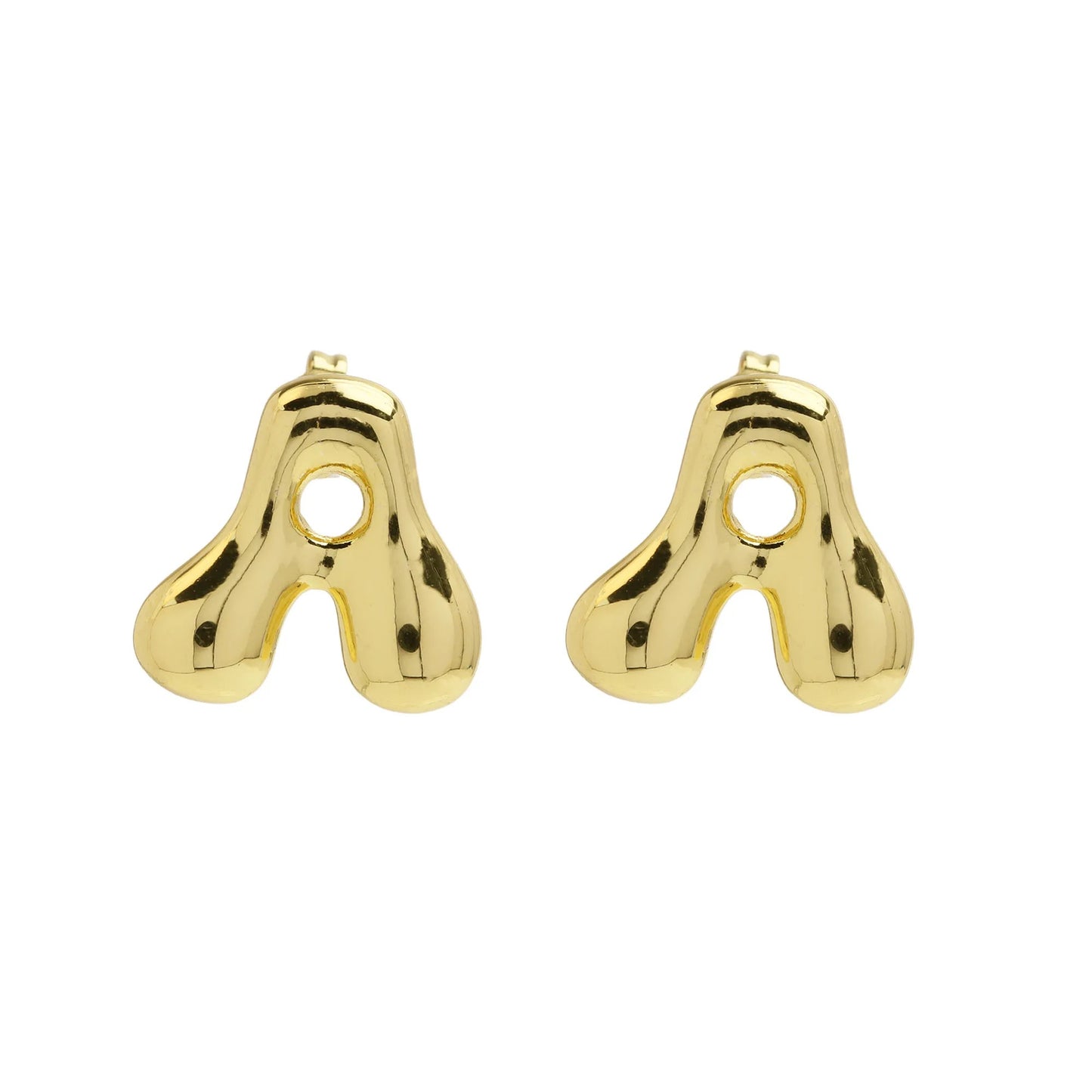 Groovy initial gold Earrings