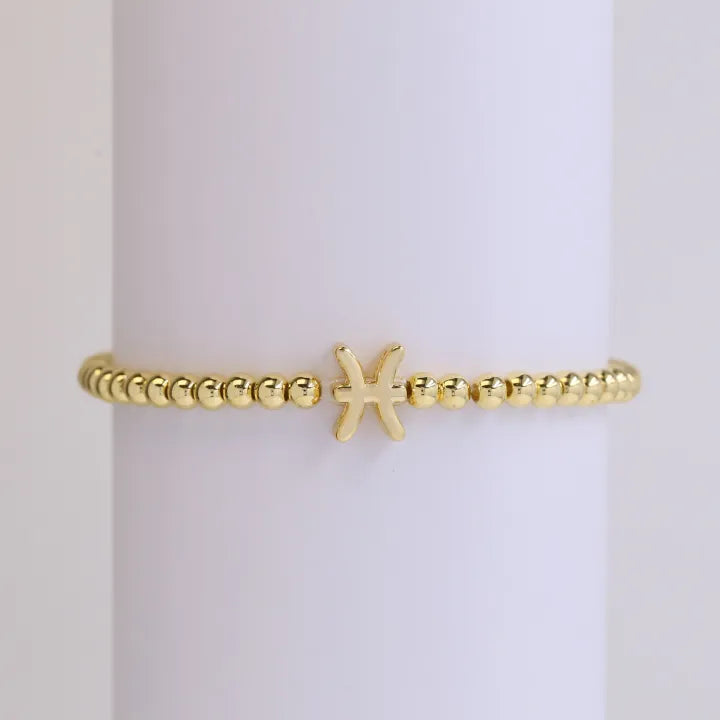 Zodiac sign gold bracelet