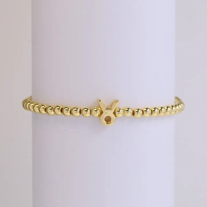 Zodiac sign gold bracelet