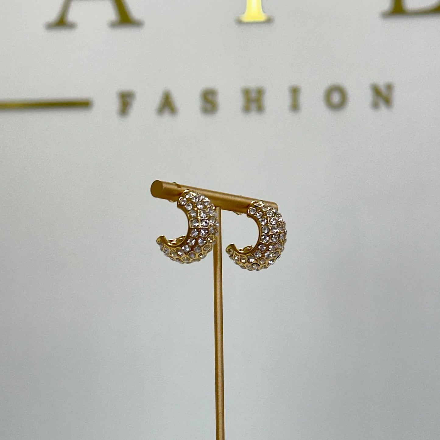 Bella zirconia gold earring