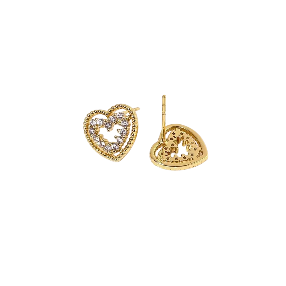 Zirconia heart studs