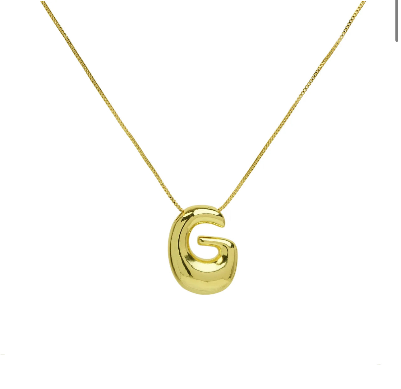 Groovy initial letter necklace GOLD