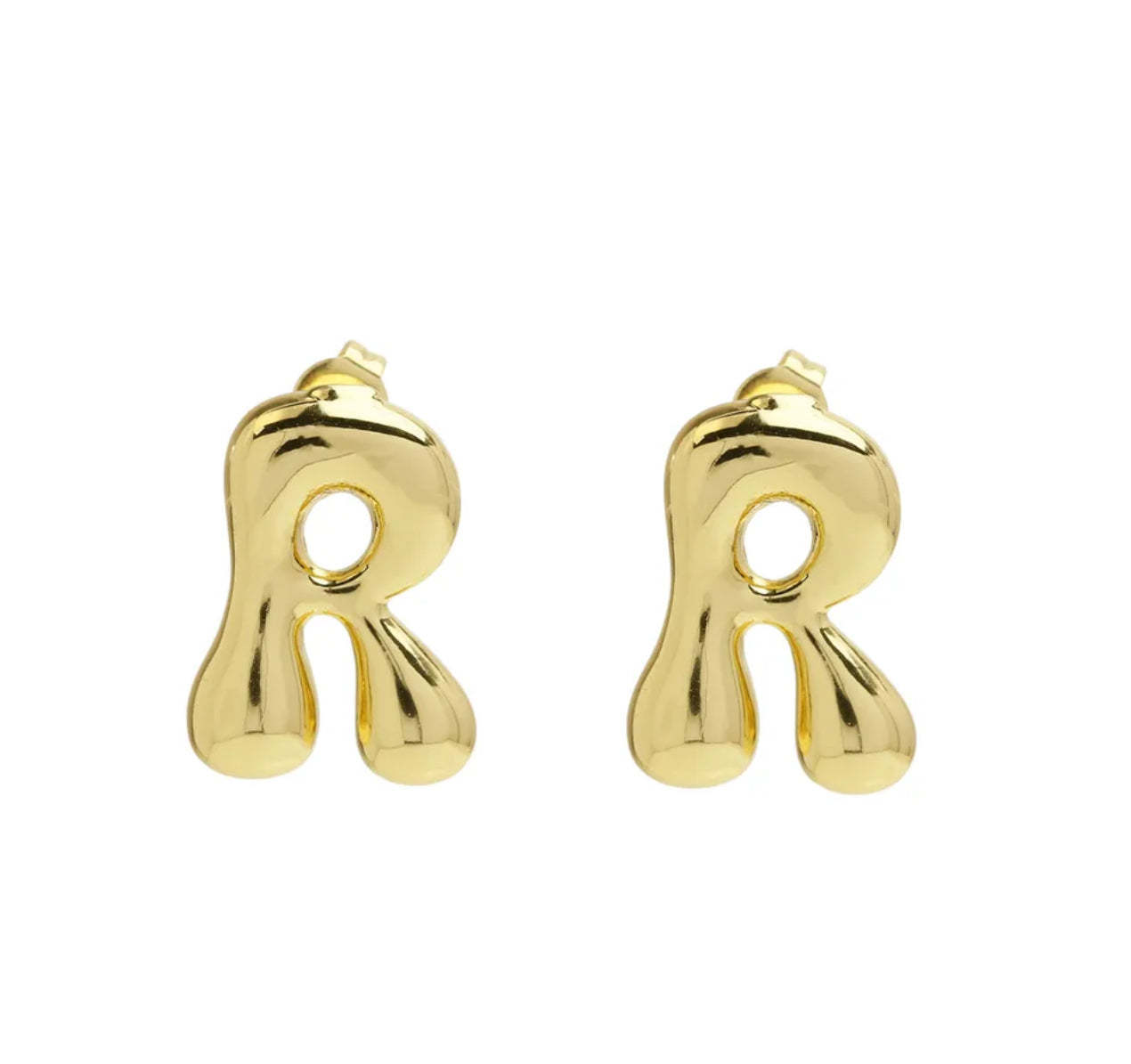 Groovy initial gold Earrings