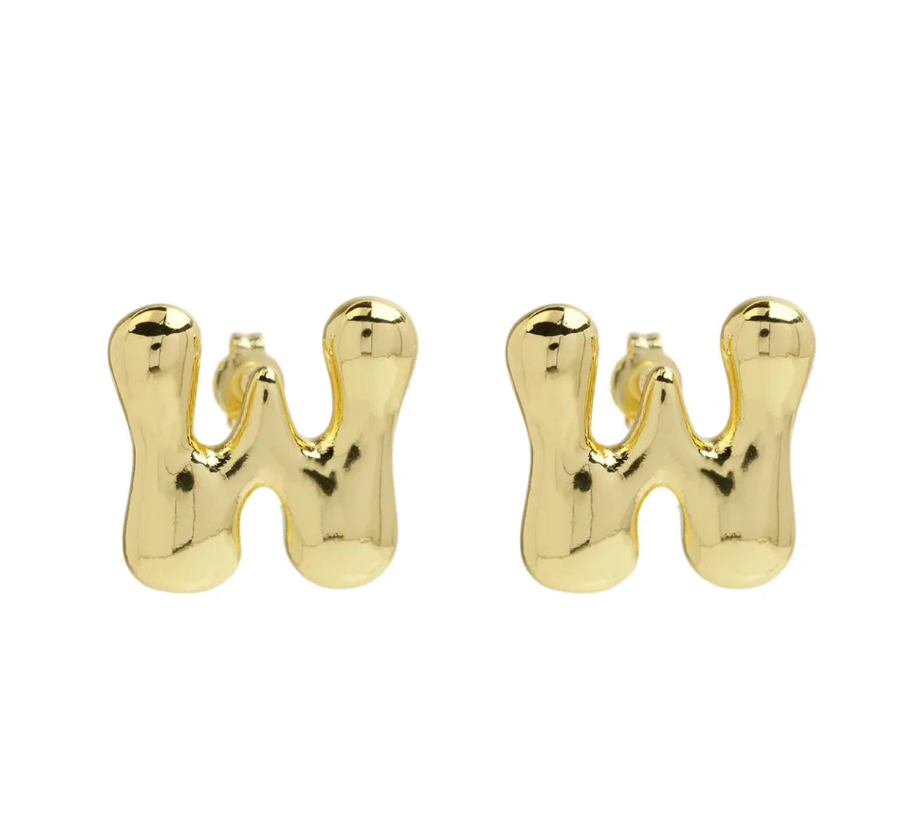 Groovy initial gold Earrings