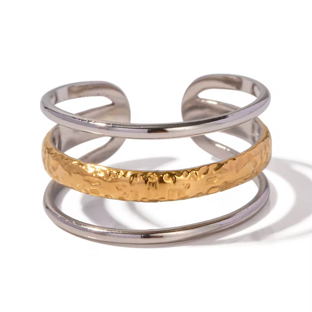 Florence two tone adjustable ring