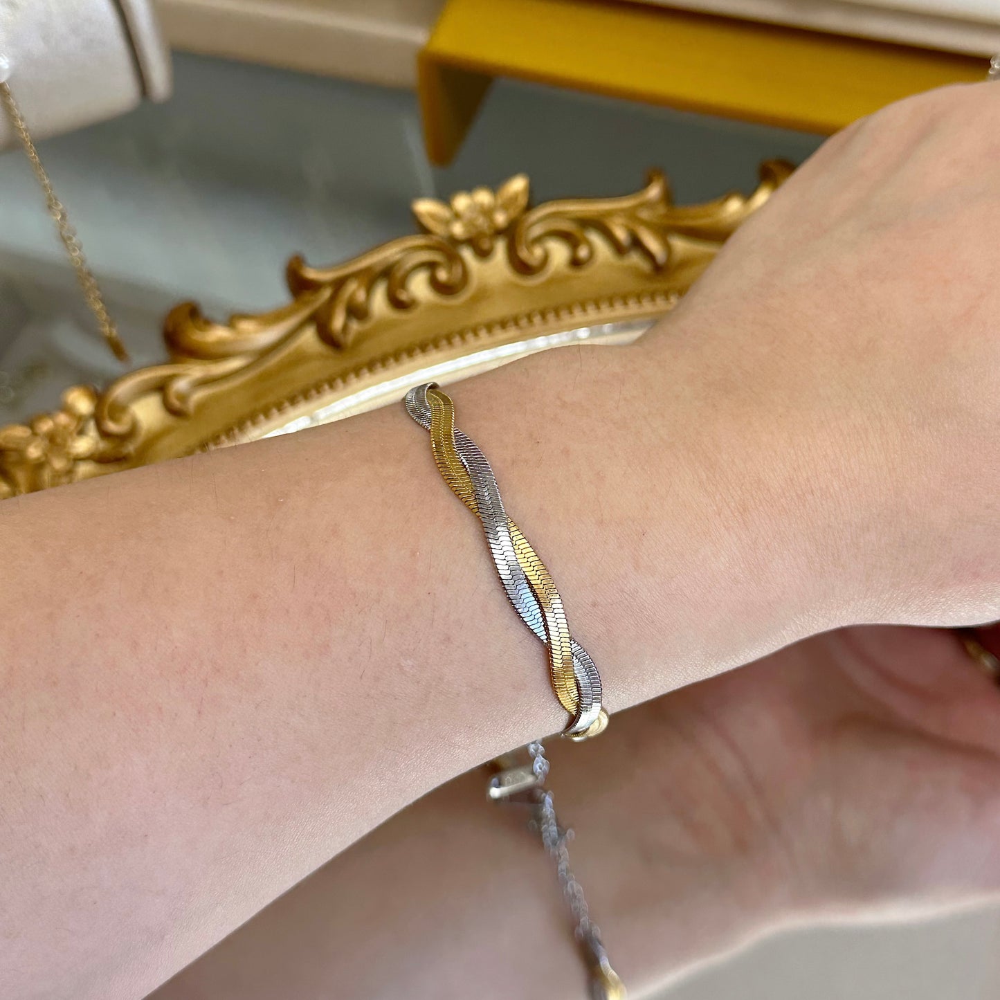 Sadie two tone bracelet