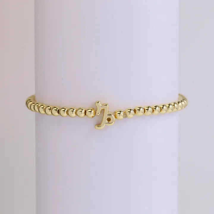 Zodiac sign gold bracelet