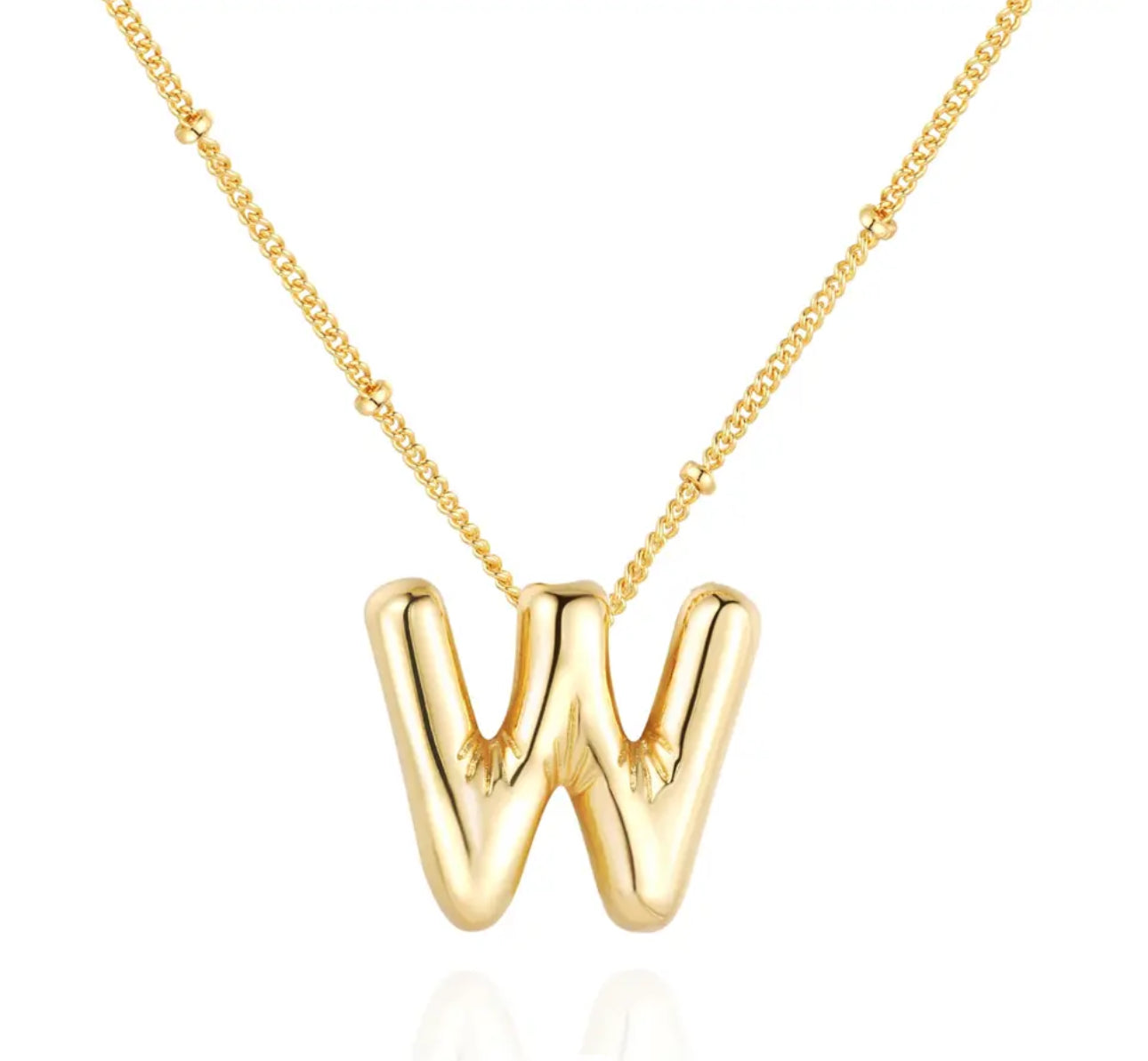 Balloon Gold initial necklace