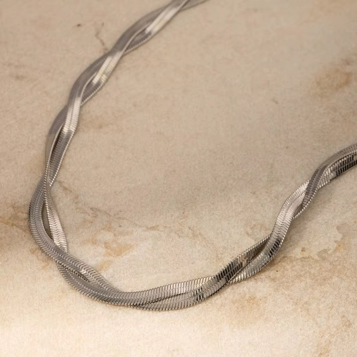 Double layer snake necklace/chain