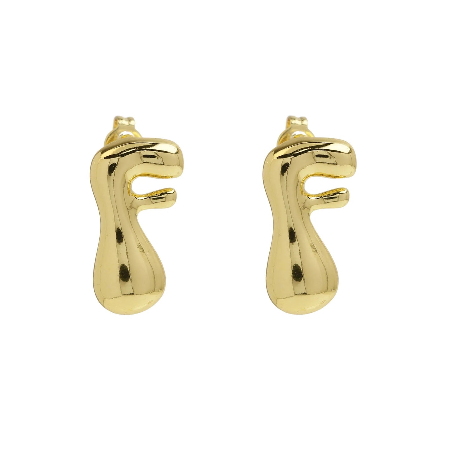Groovy initial gold Earrings
