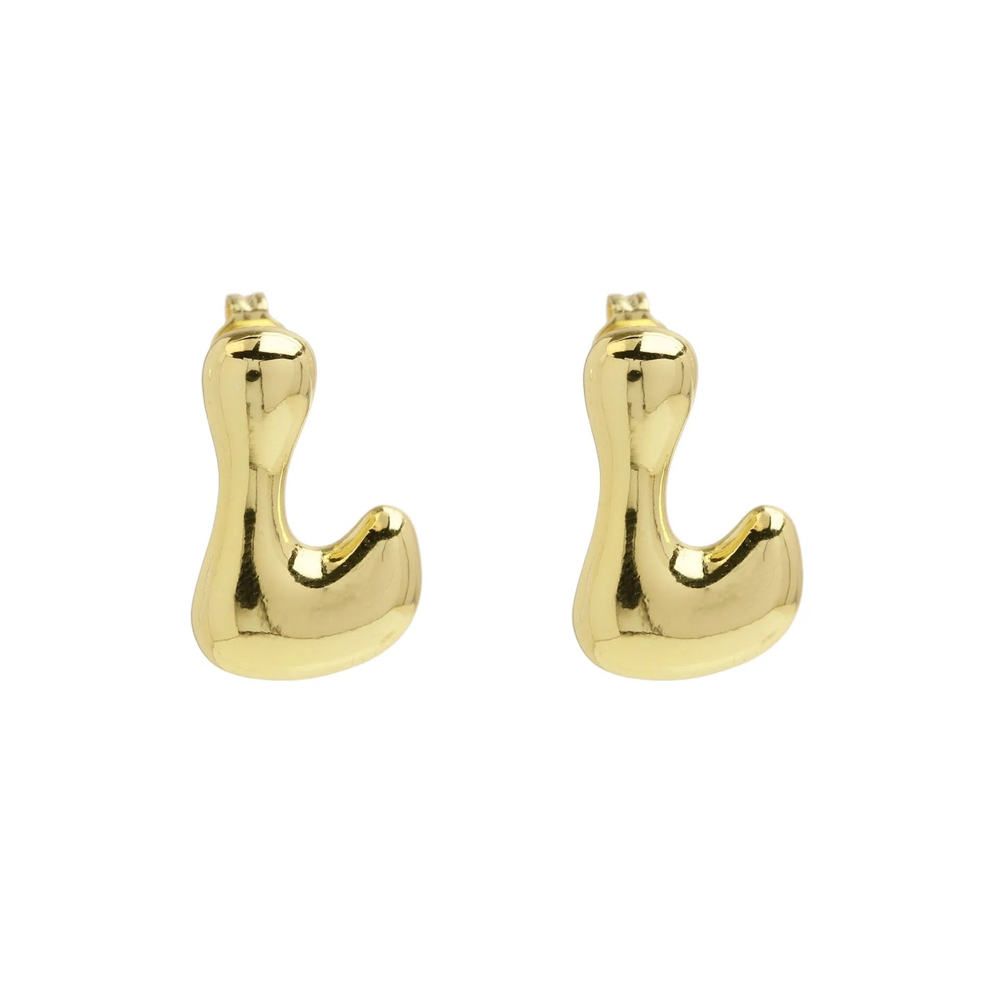 Groovy initial gold Earrings