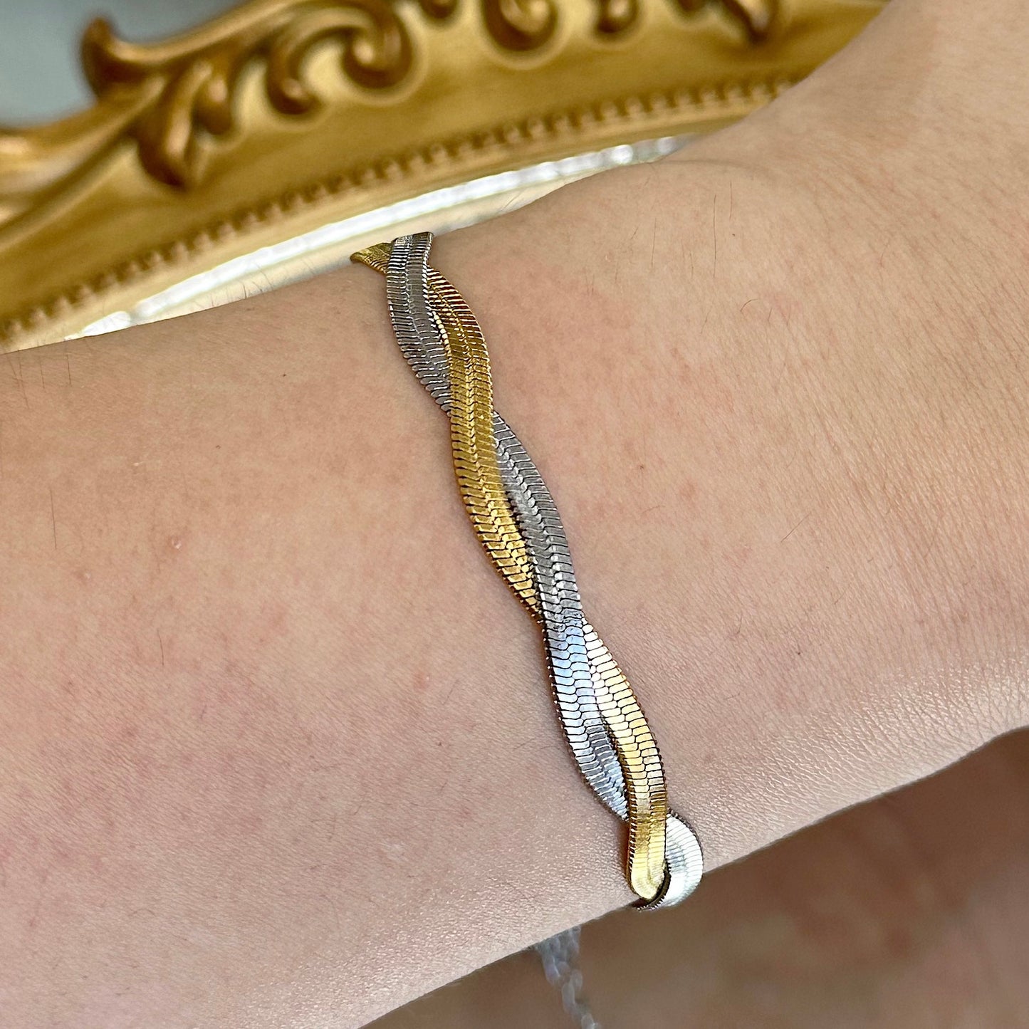 Sadie two tone bracelet