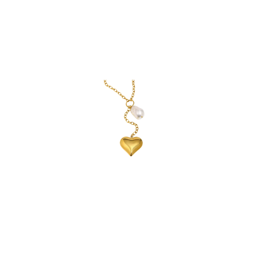 Golden romance drop necklace
