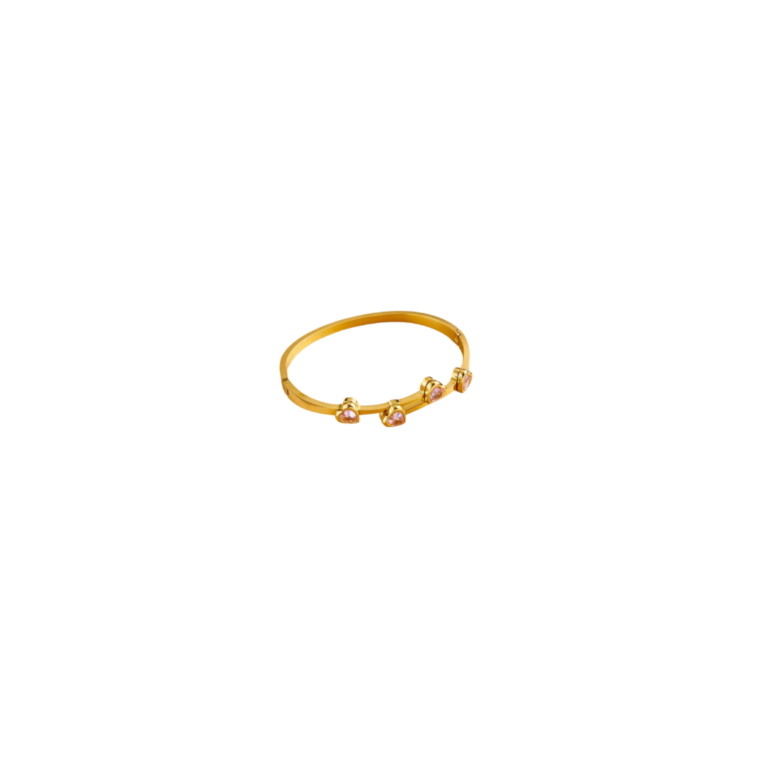 Rosy heart bracelet