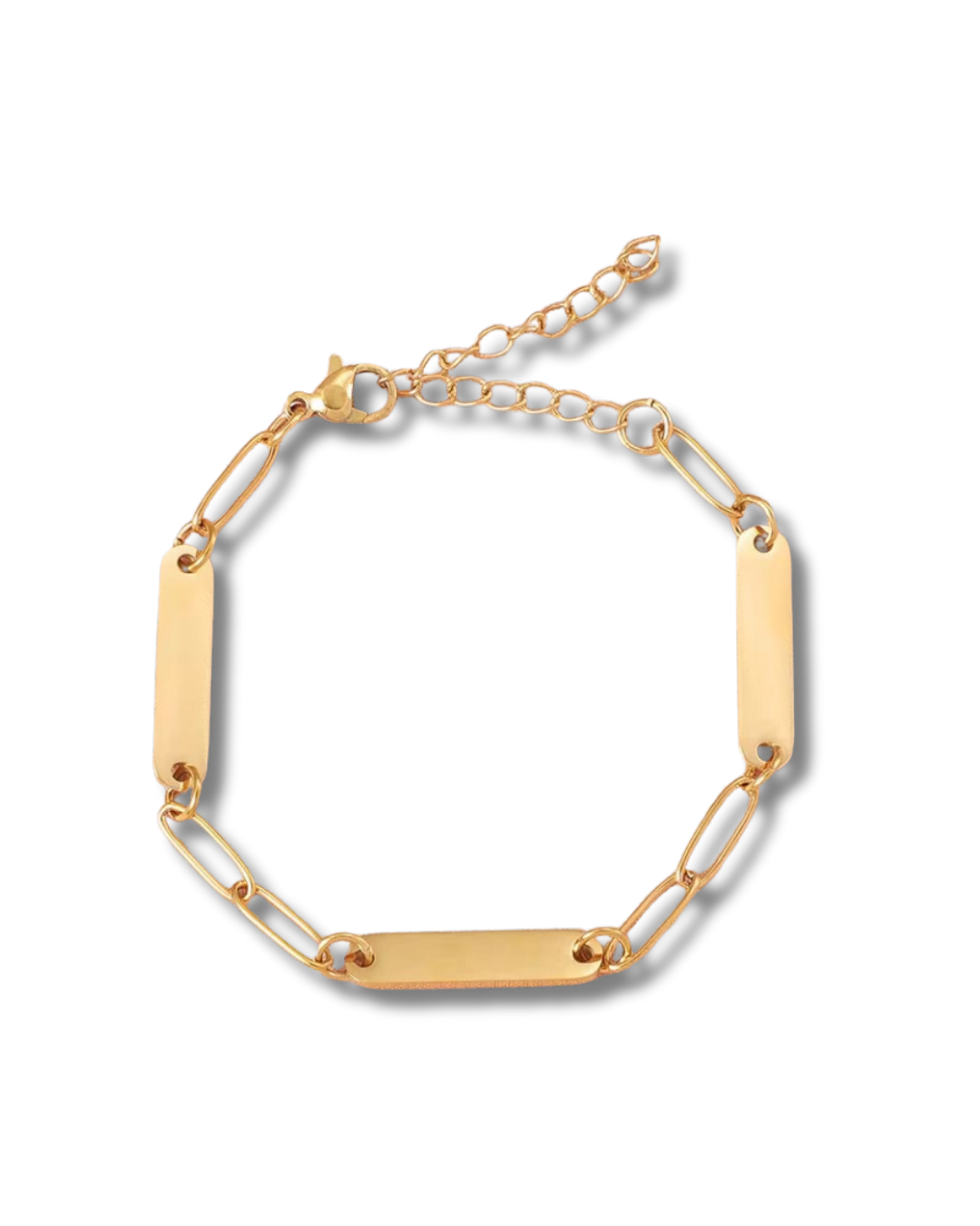 Gold Engraved link bracelet