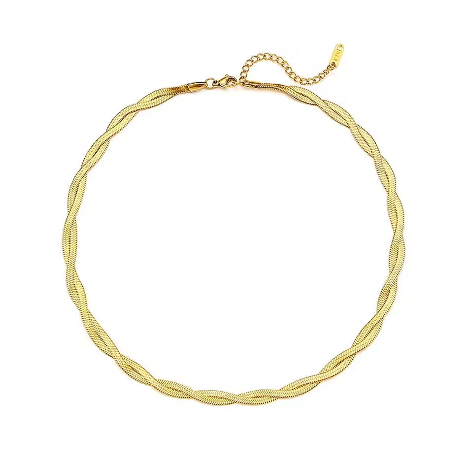 Double layer snake necklace/chain