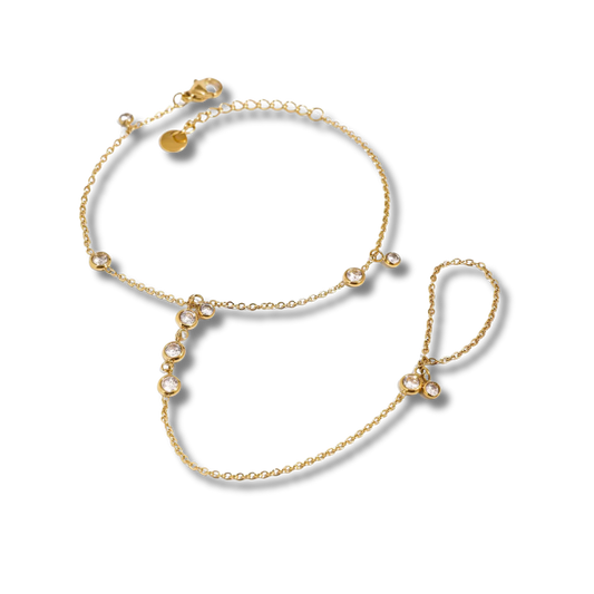 Dainty luxe hand chain