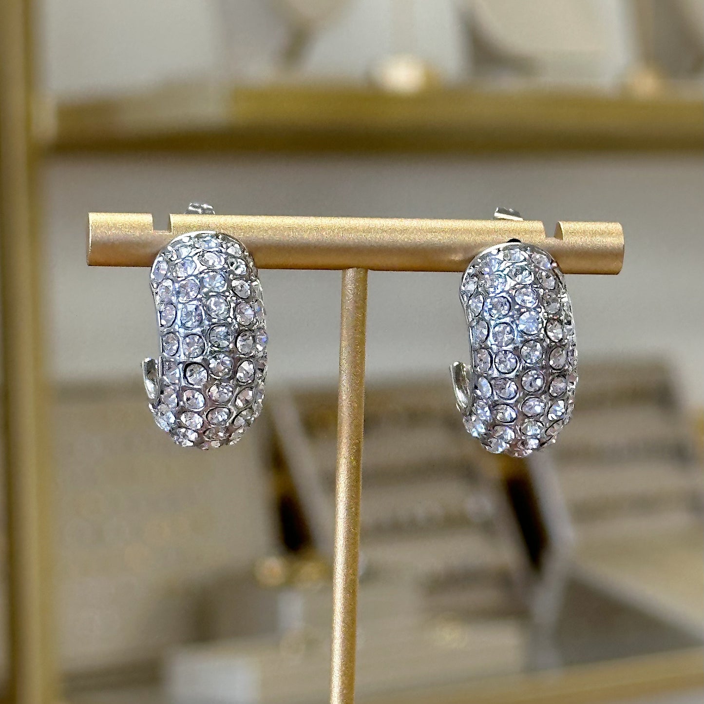 Bella gold zirconia earrings