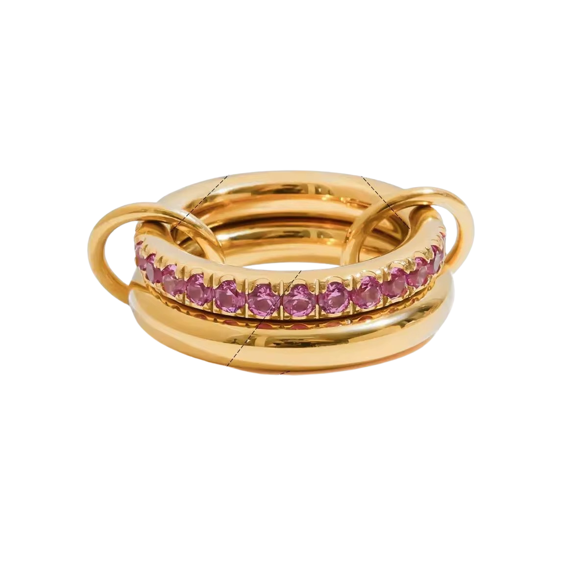 Pink multilayer ring