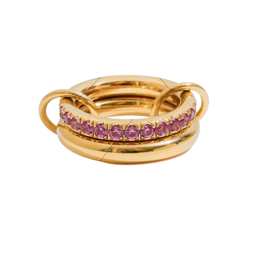 Pink multilayer ring