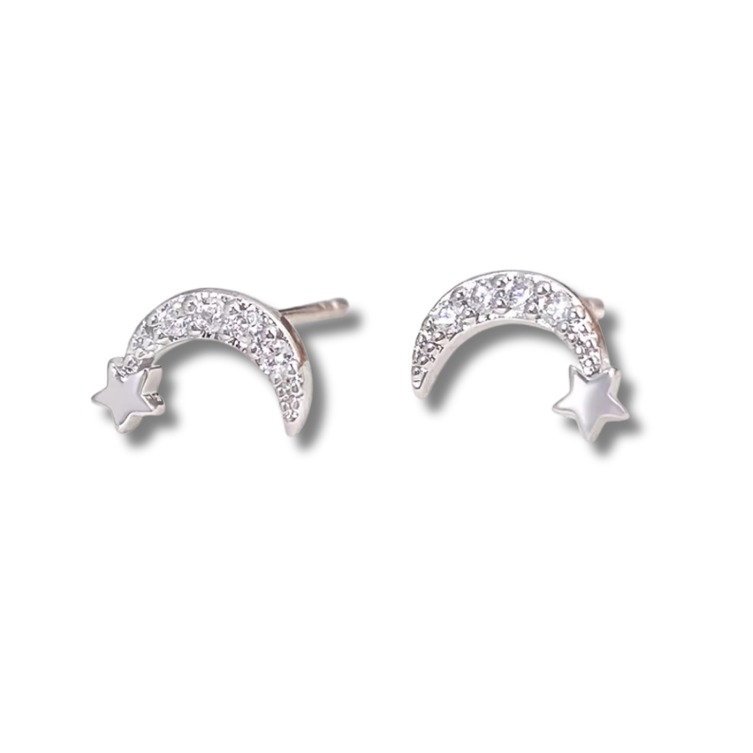 Starry moon studs