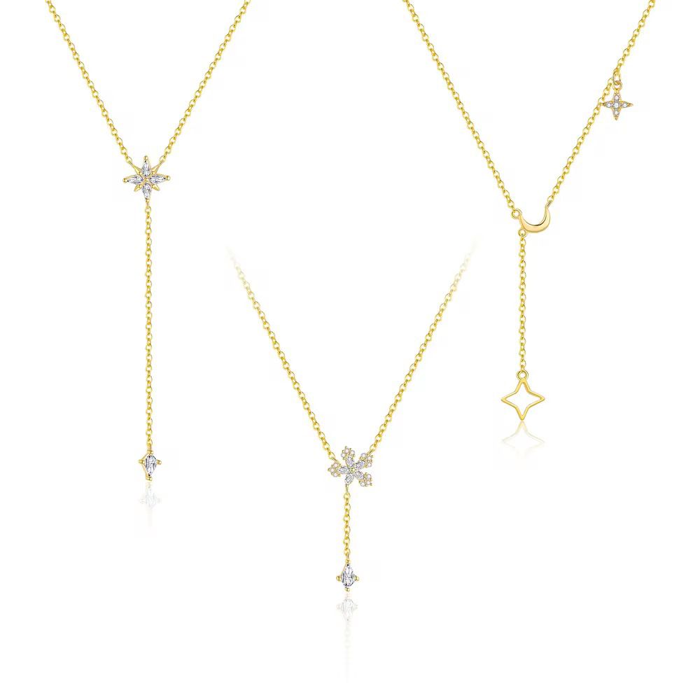 Sparkle long layered necklace