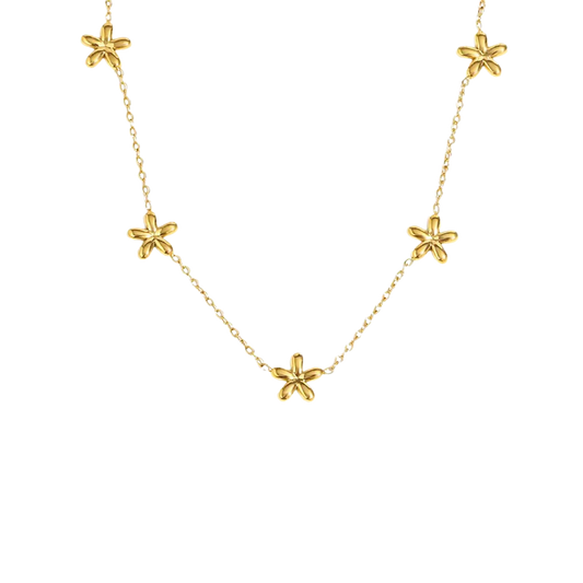 Golden flower necklace