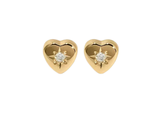 Heart in-starlight studs